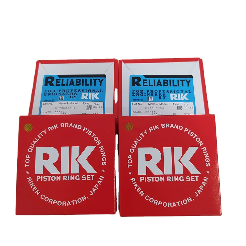 Japan RIK Manufacturer Hot sale Wear-resisting Diesel Engine 6D31 4D31 Piston Ring for Mitsubishi Excavator Rebuilt Kit