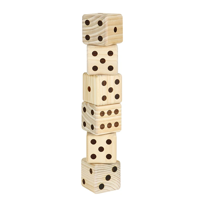 Large Wooden Dice Outdoor Lawn Game Wooden Extra Large Numbered Big Dice adult dice yard blocks games