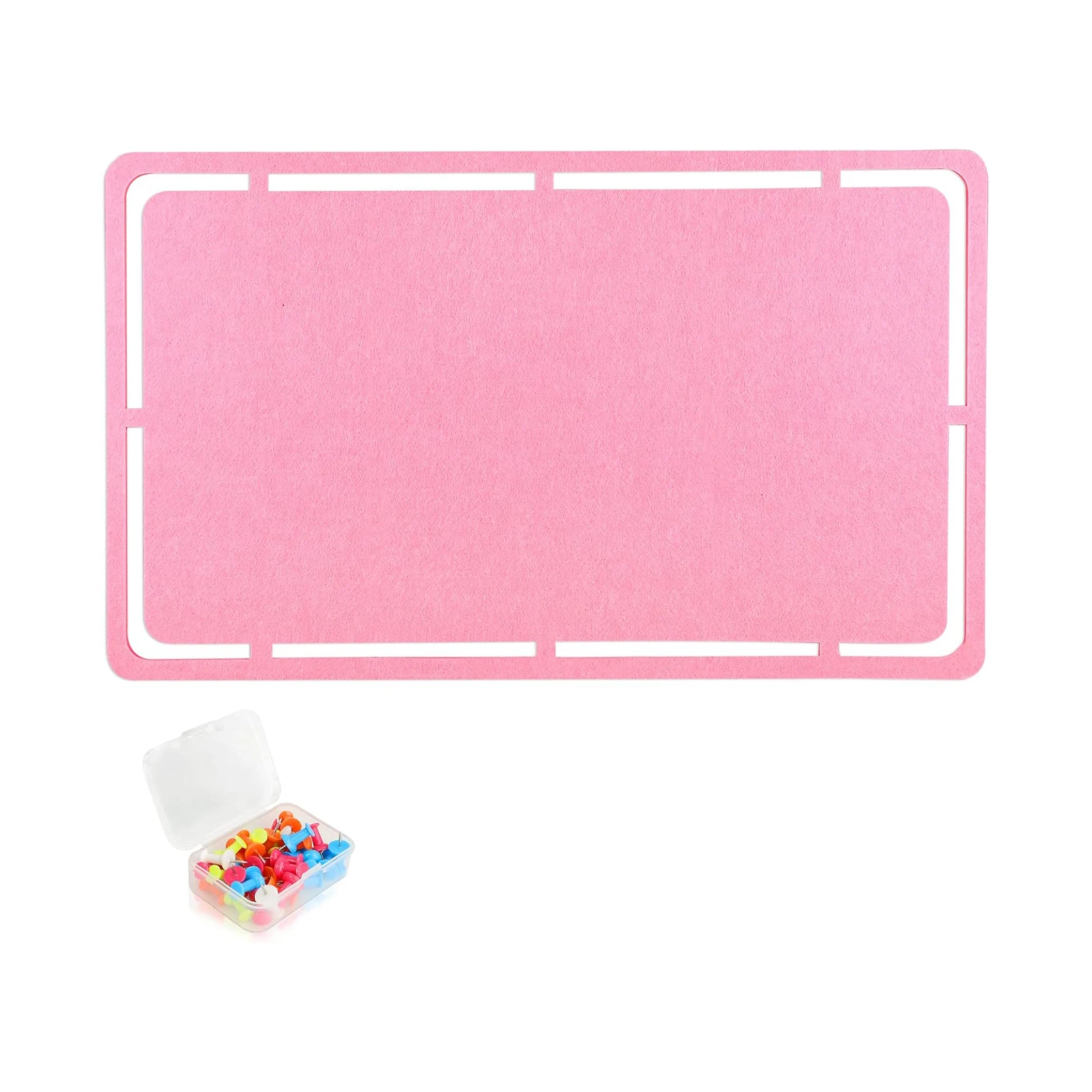 DIY Felt Pin Board Pink Large Memo Notice Bulletin Board with Push Pins