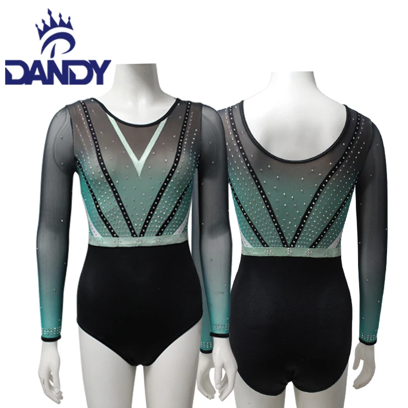 Wholesale Newest Youth Gymnastic Sublimation Spandex Tight Custom Rhythmic Gymnastics Leotard