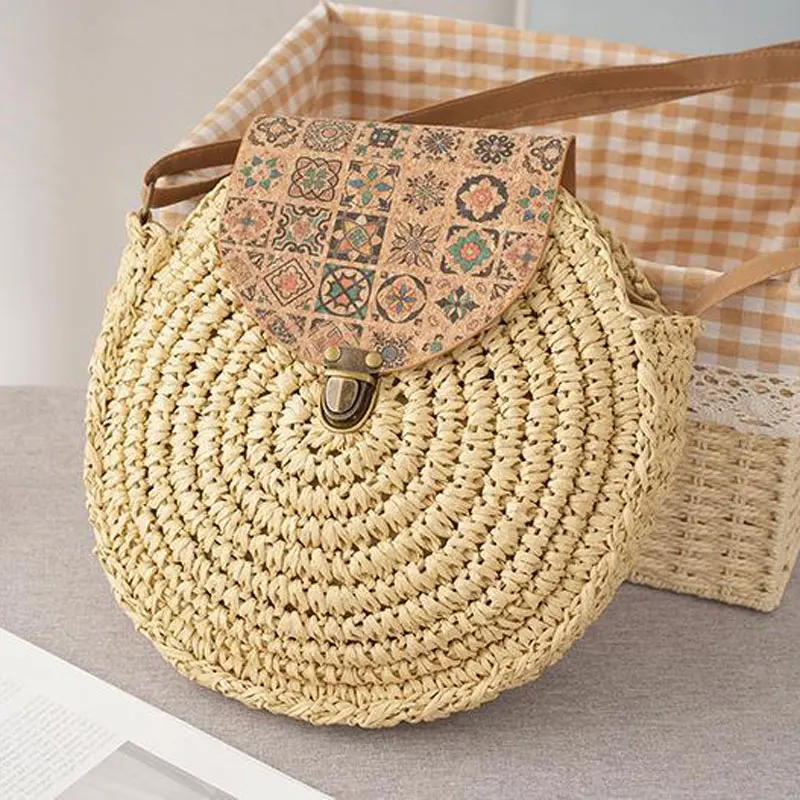 Gift bag wholesale wicker customize foldable shoulder strap women willow rattan insulated cooler picnic basket tote bag with lid