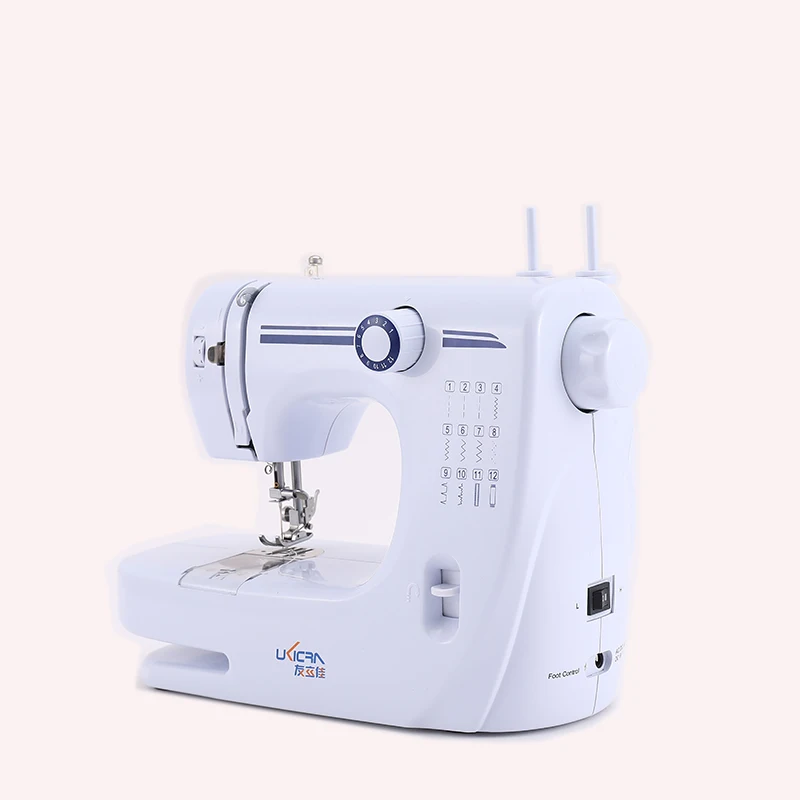 Domestic Double needle mini sewing machine electric stitching household UFR-609 sewing machine for Buttonhole and button