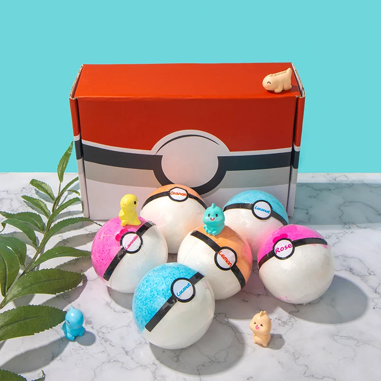 Private Label Fizzy Bath Fizzies Essential Oils Vegan Large Bath Bombs With Toys Inside