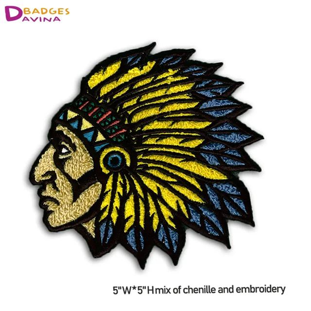 
Double layer towel embroidery chenille custom letter patches clothing labels 