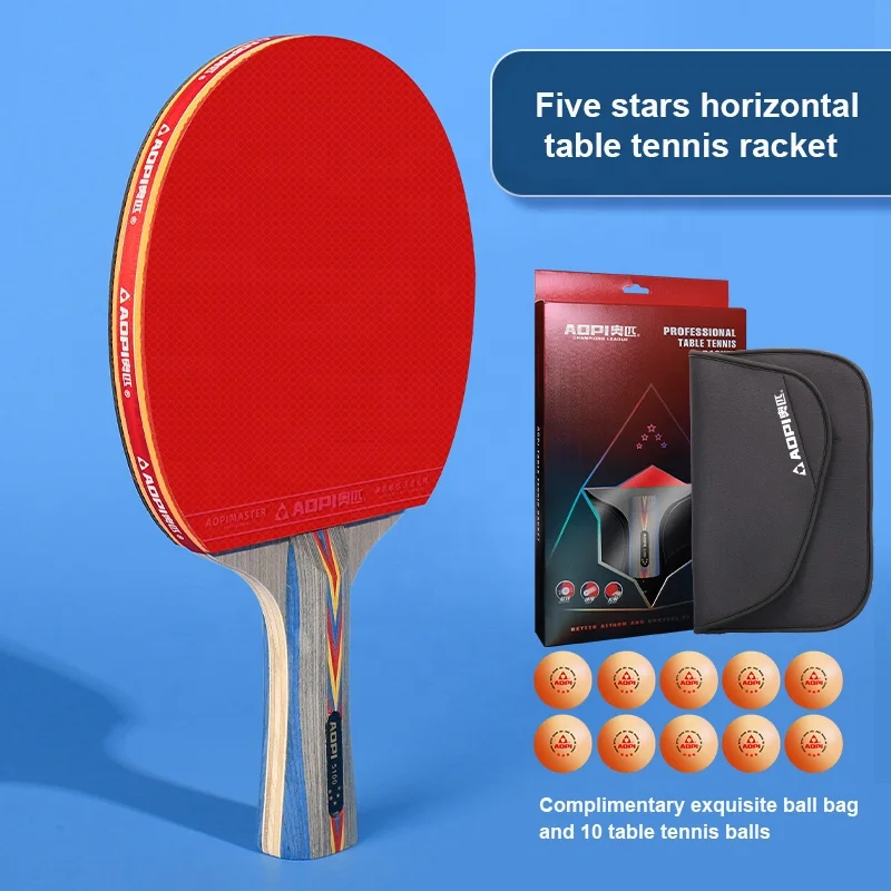 five-star table tennis racket ping pong racket suitable beginners adults children table tennis paddles