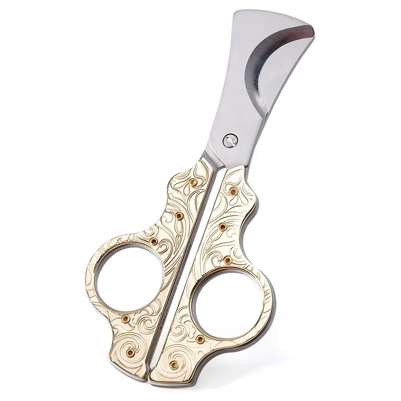 J101 12.9*6.4*0.5cm 107g JIFENG metal vintage silver sharp blades cigar scissors for most of ring gauge cigars