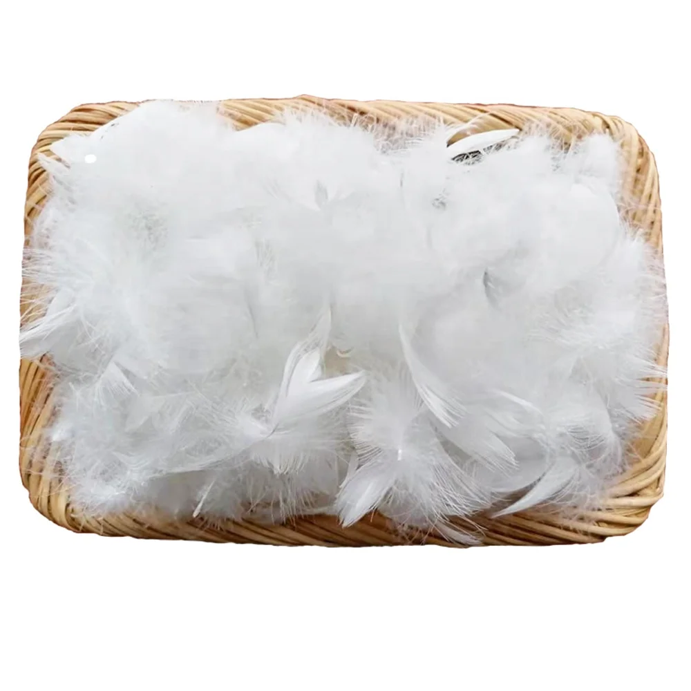 Hot sale  2-4CM High Quality Washed White  Goose Feathers  for textile