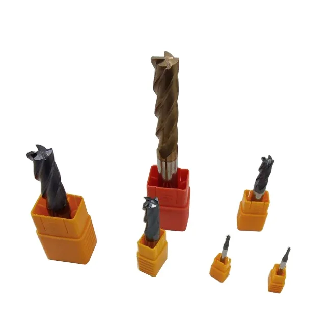 Tungsten Carbide Indexable Cutters Flatten Endmill 4 Flute Hrc45/Hrc55/Hrc65 Square Solid End Mill