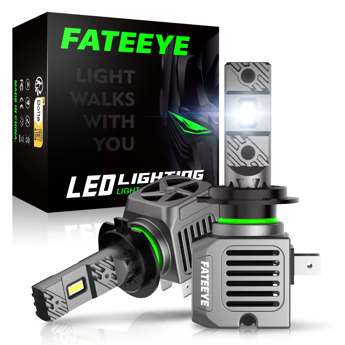 Автозапчасти FATEEYE F3 светодиодные лампы фар 3570 чипы комплекты без вентилятора H7 H11 9005 9006 9012 фары h4
