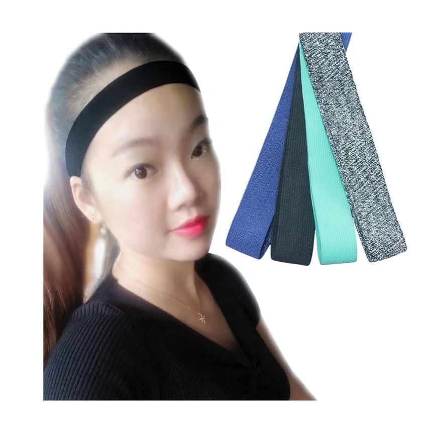 Wholesale Knitted Grip Sport Headband Yoga Elastic Hairband Workout Headband For Women