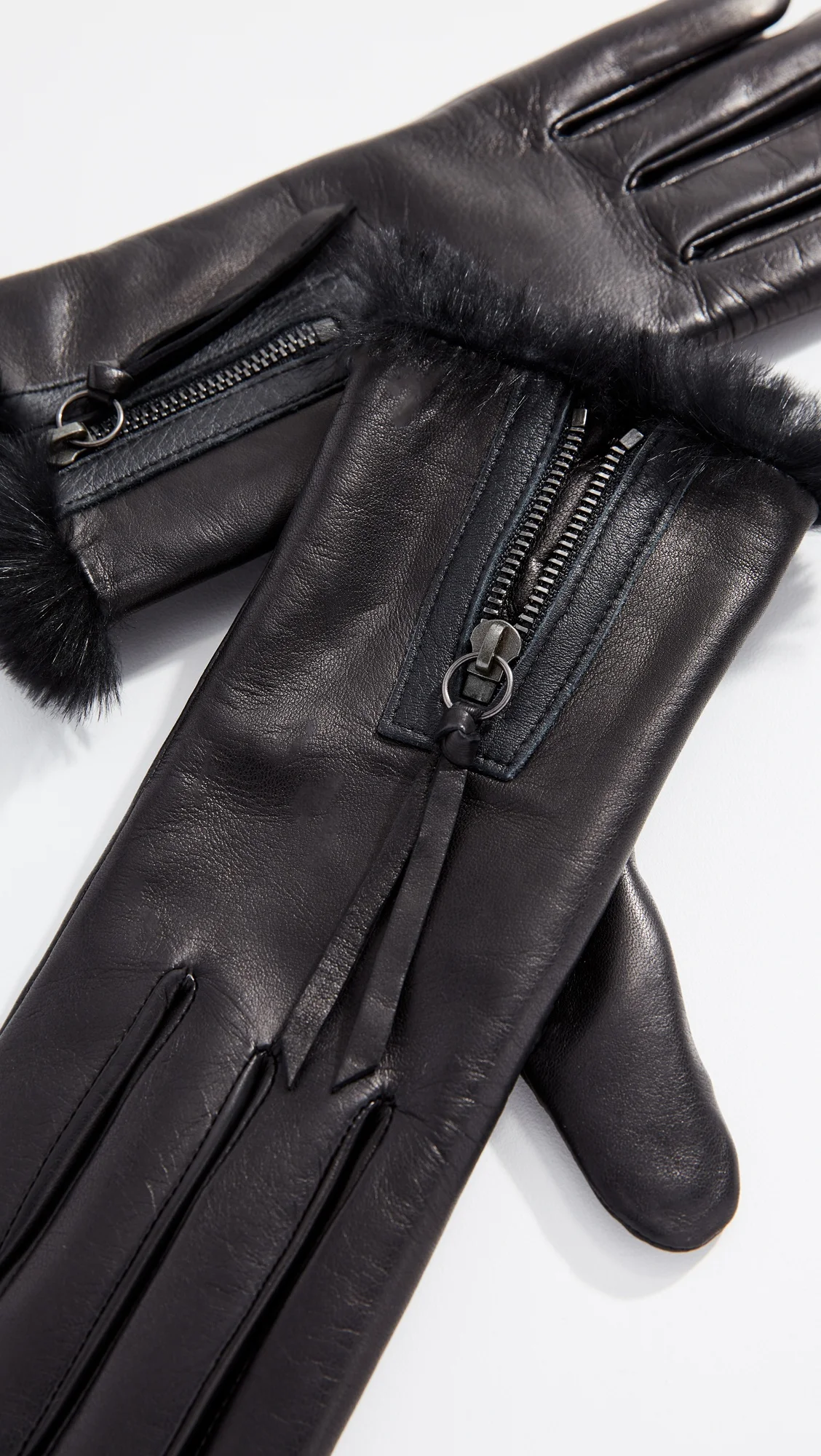 Fashion leather Ladies  Black dressing Custom made Gloves made with Top Quality  Certified Leather (FG-032)