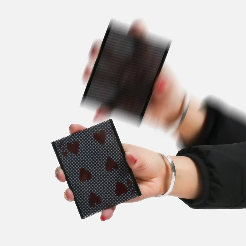 Funny WOW Poker Card magic trick WOW Card Wonderful Vanish Illusion Change Sleeve Close-Up Street Magic Trick props