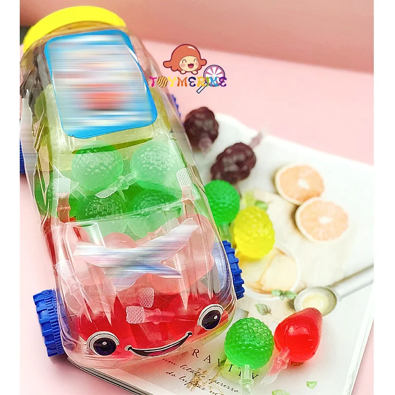 
Car Jar Packing Halal Assorted Fruity Flavor Fruit Shape Jelly Drink 