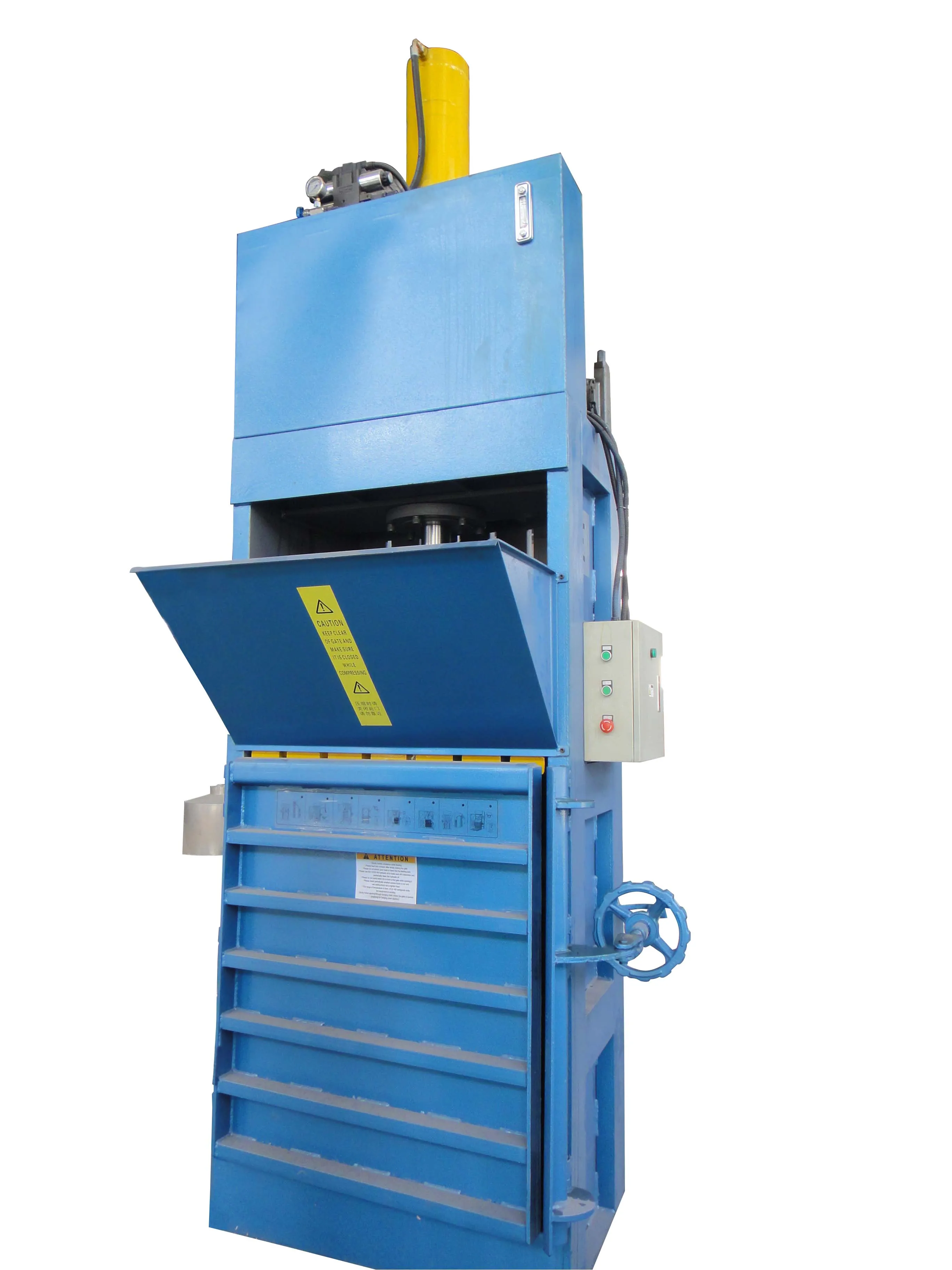 Vertical small hydraulic baling machine waste carton plastic bottle press block paint bucket flattening machine