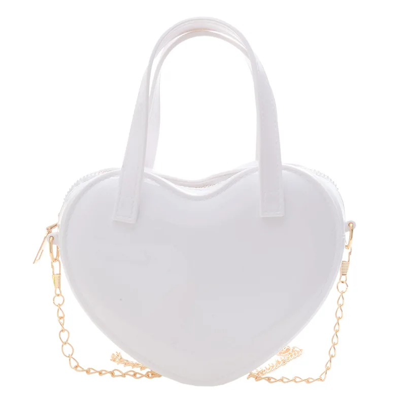 New Designer Custom Bag Women Cute Pvc Shoulder Crossbody Luxury Mini Heart Shaped Kid Handbags Little Girls Purse