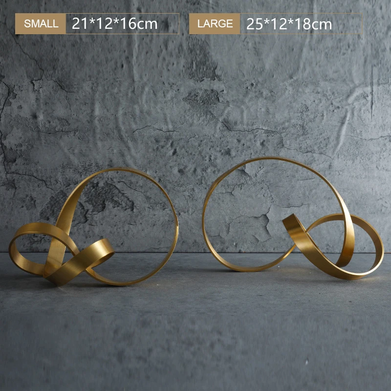 Modern Minimalist Soft Furnishings Accessories Ornaments Metal Twisted Space Creative Desktop Ornaments