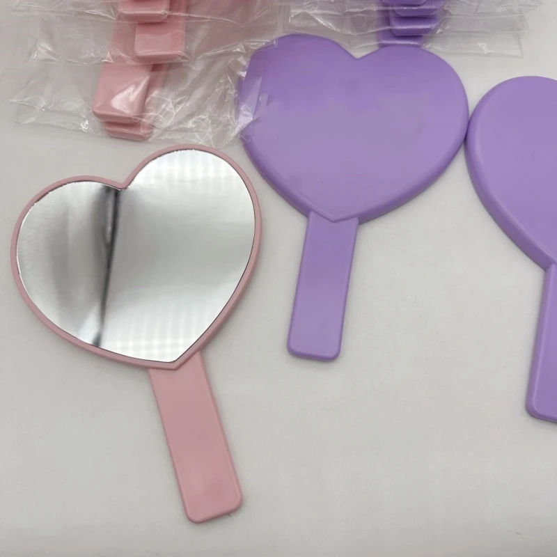 Square Makeup OEM logo makeup mirror cosmetic hand mirrors lash wholesale bulk handheld heart mirrors