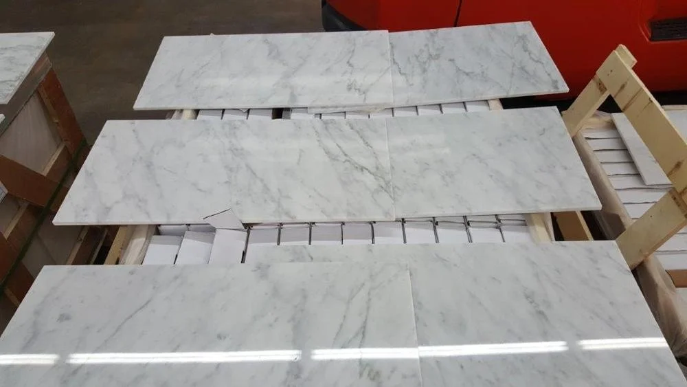 Popular Italian Carrara CD white marble tiles polished finish