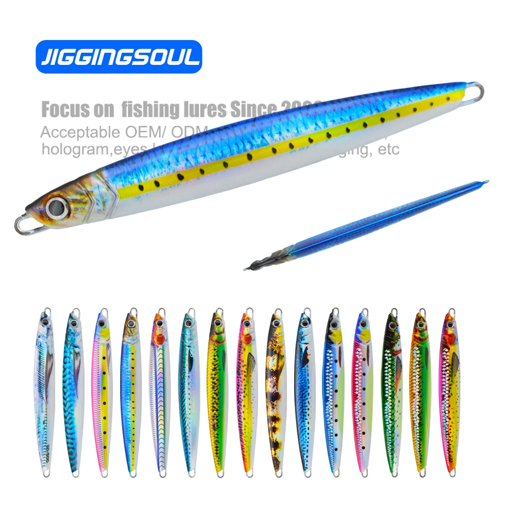 JIGGINGSOUL-RTS318-60g Metal Jig lure 3D Printing tuna major Vertical craft jigging lurefishing metal jig lure lead
