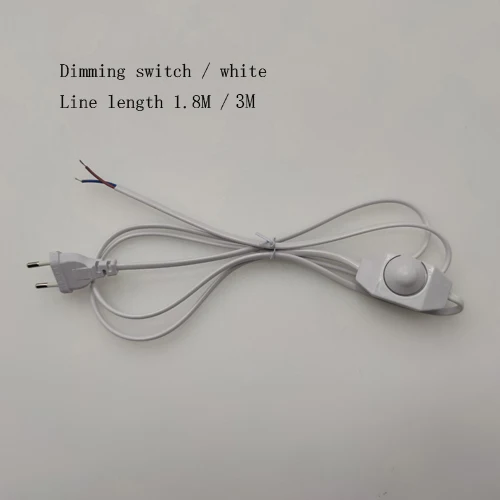 PVC cable 2*0.75mm2 black white clear color factory price on/off switch with EU plug CE VDE certification