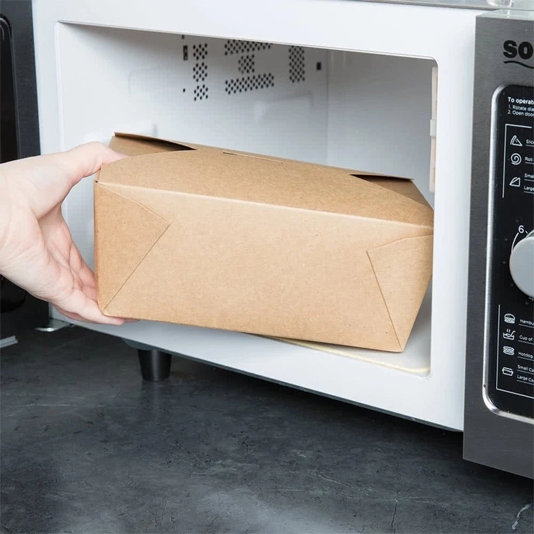 Custom Logo Thermal Insulated Big Lunch Paper Food Packing Take Away Box