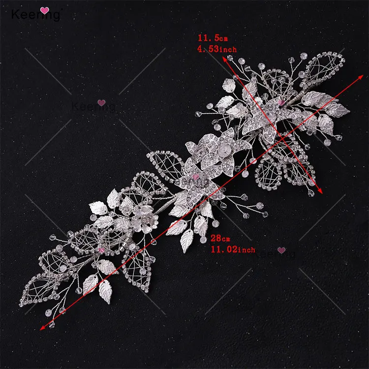 WHD-082 Latest Glass Rhinestones Crystal Flatback Rhinestones Hair Accessories Wedding Bridal Jewelry Floral Applique