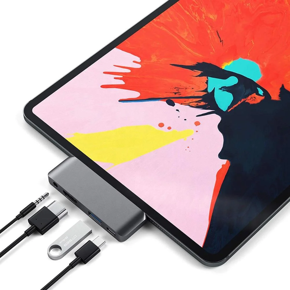 Usb Type C to Hdtv Pd 3.5 Audio Dock Hub for Ipad