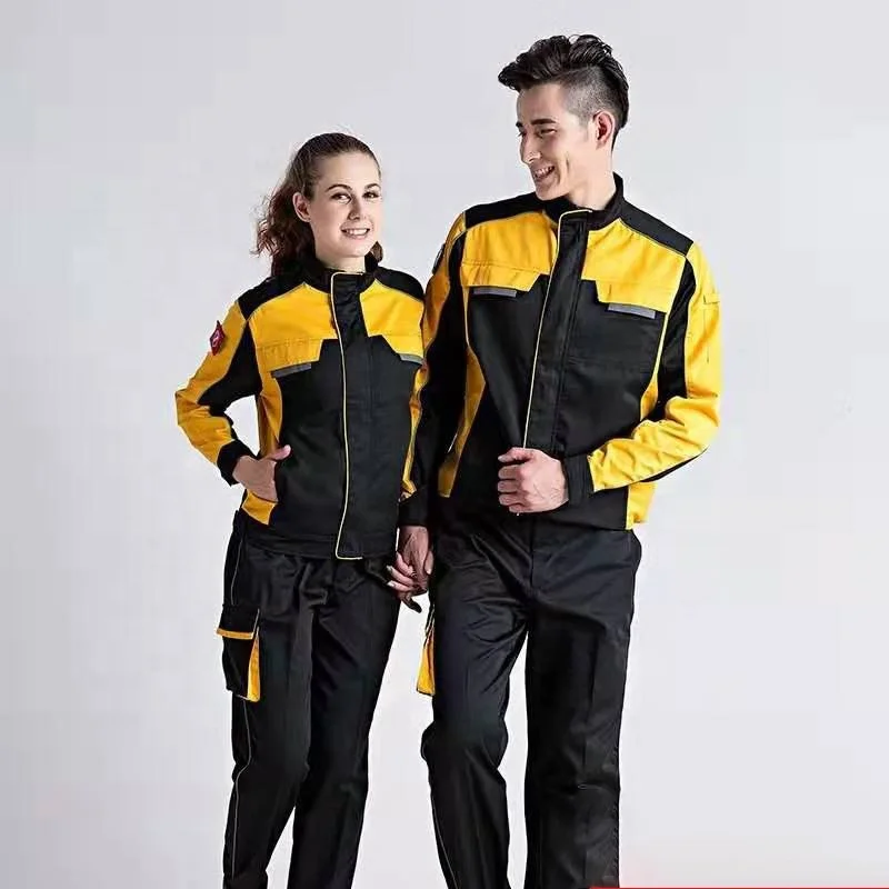 
Wholesale safety wear-resisting worker factory work wear Engineering Working Uniform or auto repair shortsleeve jackets and pant 