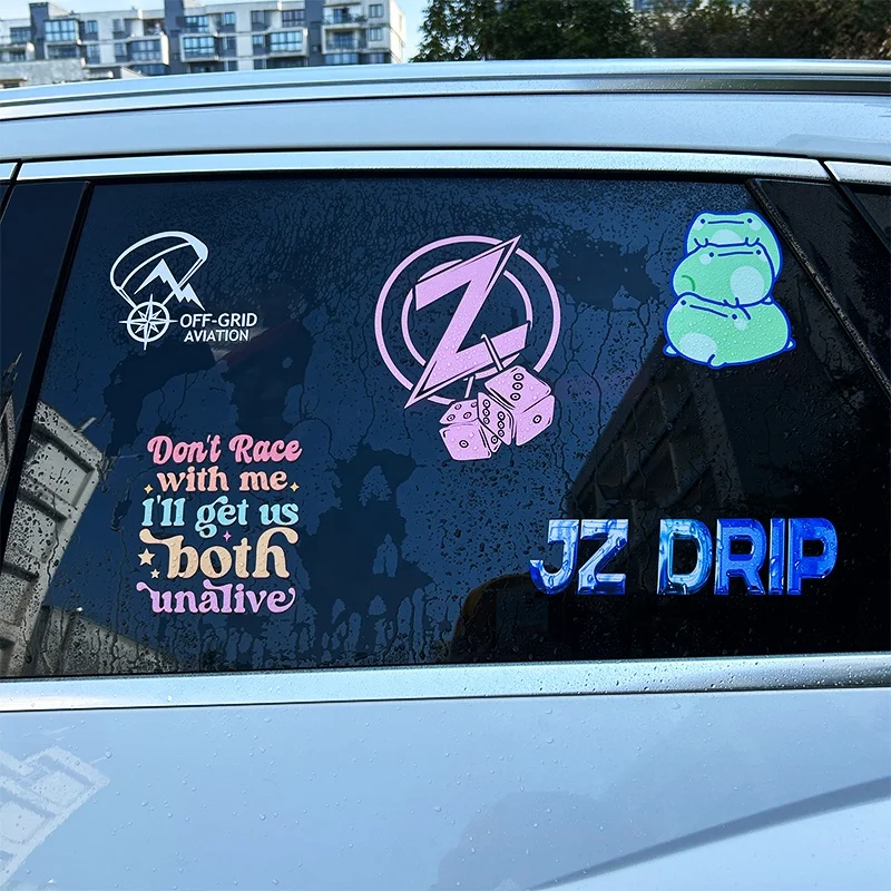 Персонализированные стикеры и наклейки для автомобилей из ПВХ Стикеры вырубки логотипа переводная пленка окон автомобиля