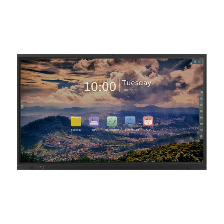 86 Inch Teaching LED TV Panels Interactive Smart Whiteboard Electronic Panel Board