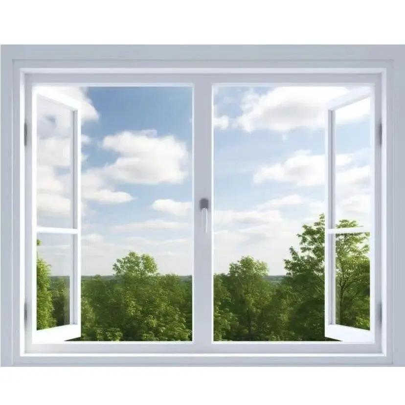 Factory customization European design UPVC windows double glazing swing PVC casement window
