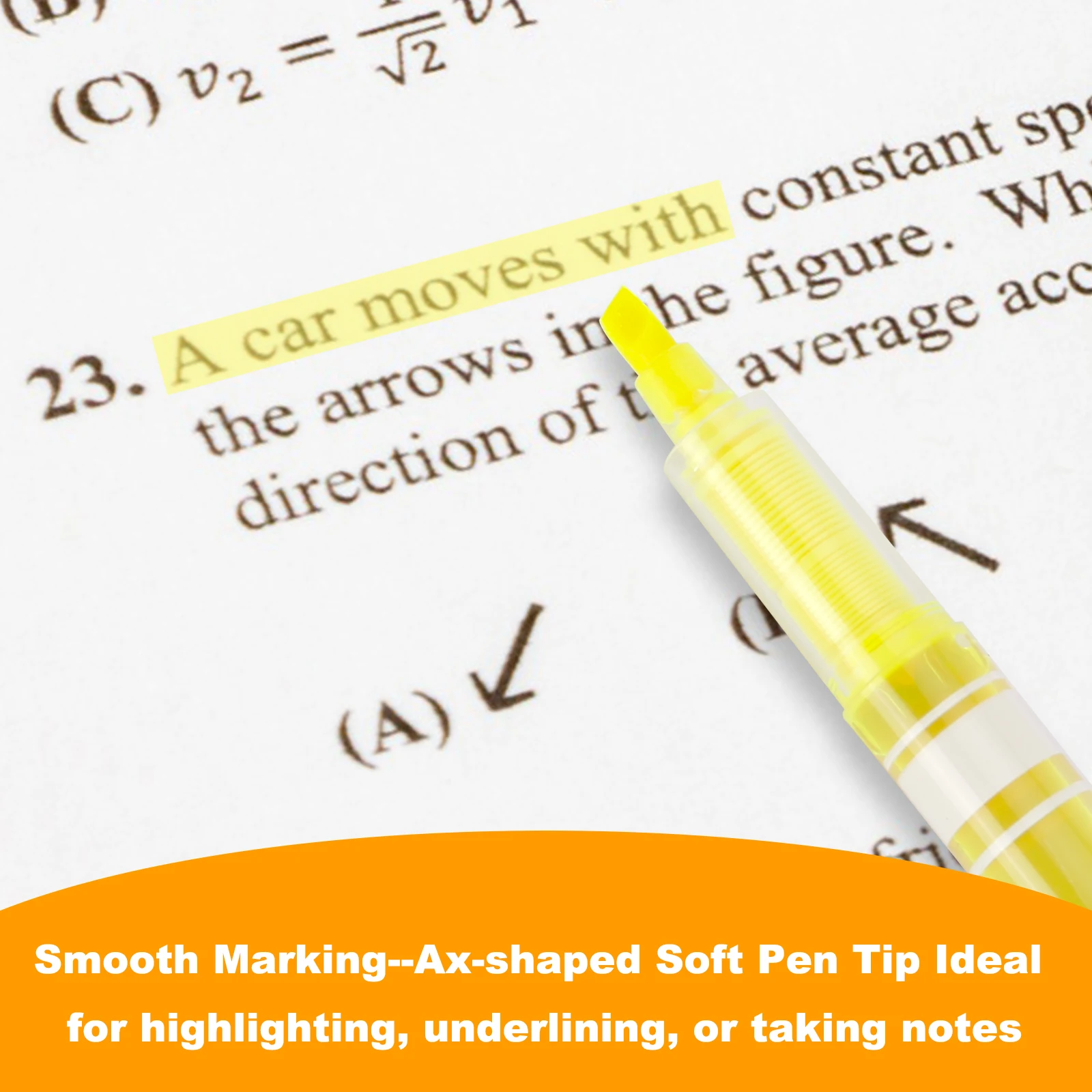 Cheap Price Stationery Highlighter Pen Set Plastic Orange Highlighter Pen For Sthool