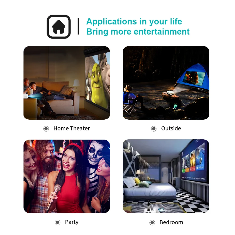 [Amazon Hot New 1080P Projector] OEM ODM High Brightness 6000 Lumen Native 1080P Full HD LED LCD Portable Home Theater Projector