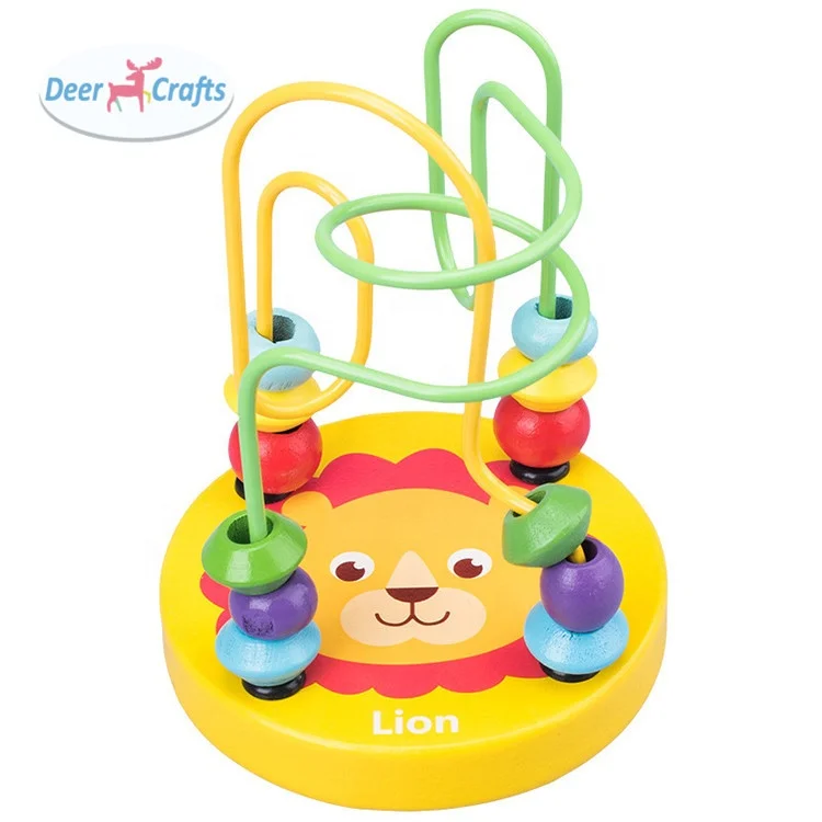 New creative intelligent Wooden Beads Educational Gift Toy Bead Maze for babies DB11285