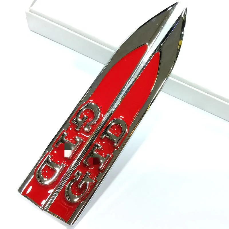 3D Metal GTD GTI Car Wing Fender Side Badge Emblem Car Sticker for GOLF MK7 MK4 MK5 MK6 Car Styling Logo Emblem Accessories