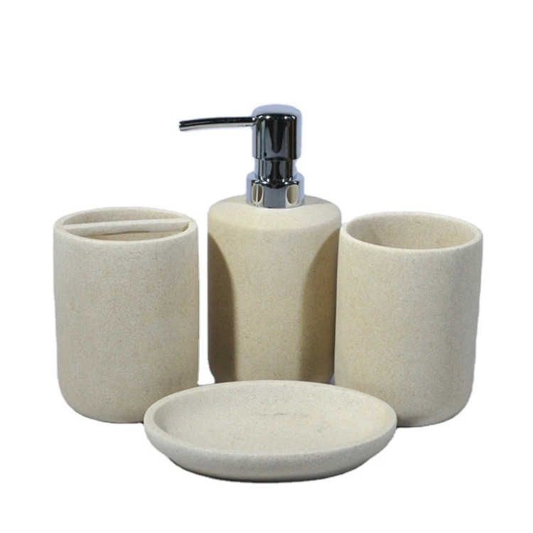 China home decor wholesale bath room accessories set resin