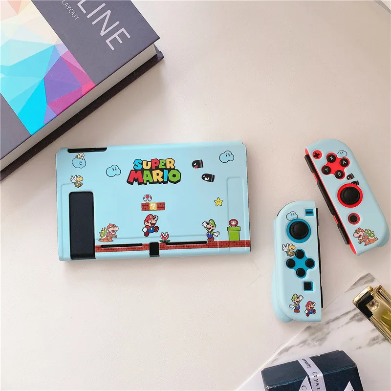 Геймпад для Nintendo Switch Ультратонкий Мягкий защитный чехол из силикона с милыми рисунками аниме «Марио» и защитой от царапин