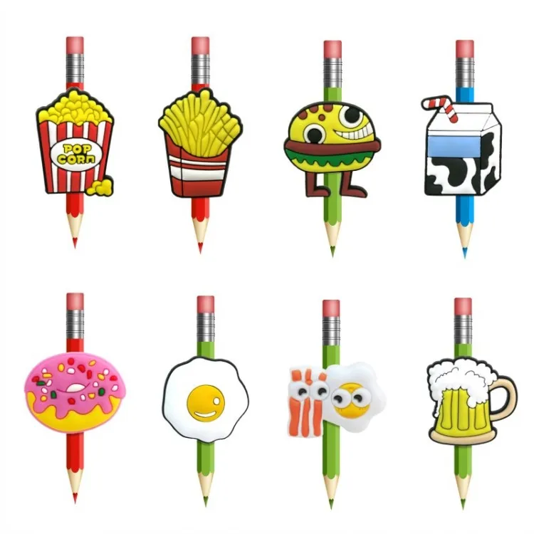 Wholesale Custom design capsule promotional gifts soft PVC kids pen topper, animal pencil topper