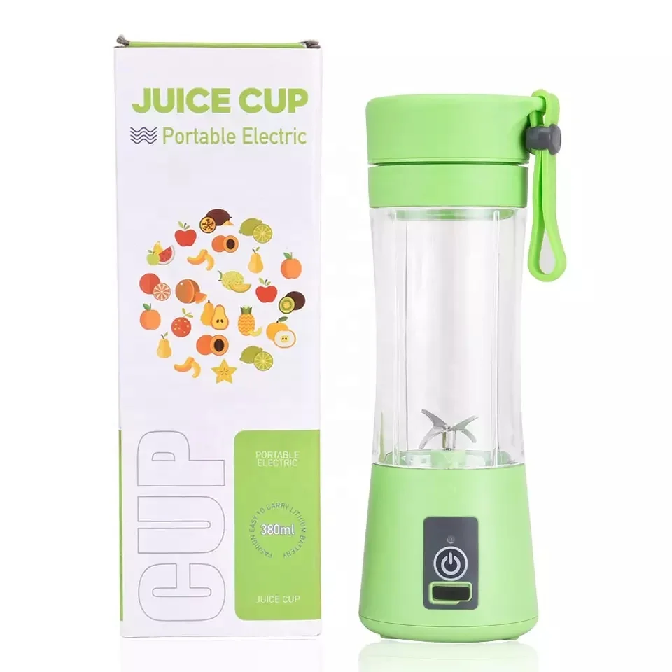 Mini USB Rechargeable Home Blender And Mixer 6 blades Juice Plastic Electric Juicer Cup Portable Blenders