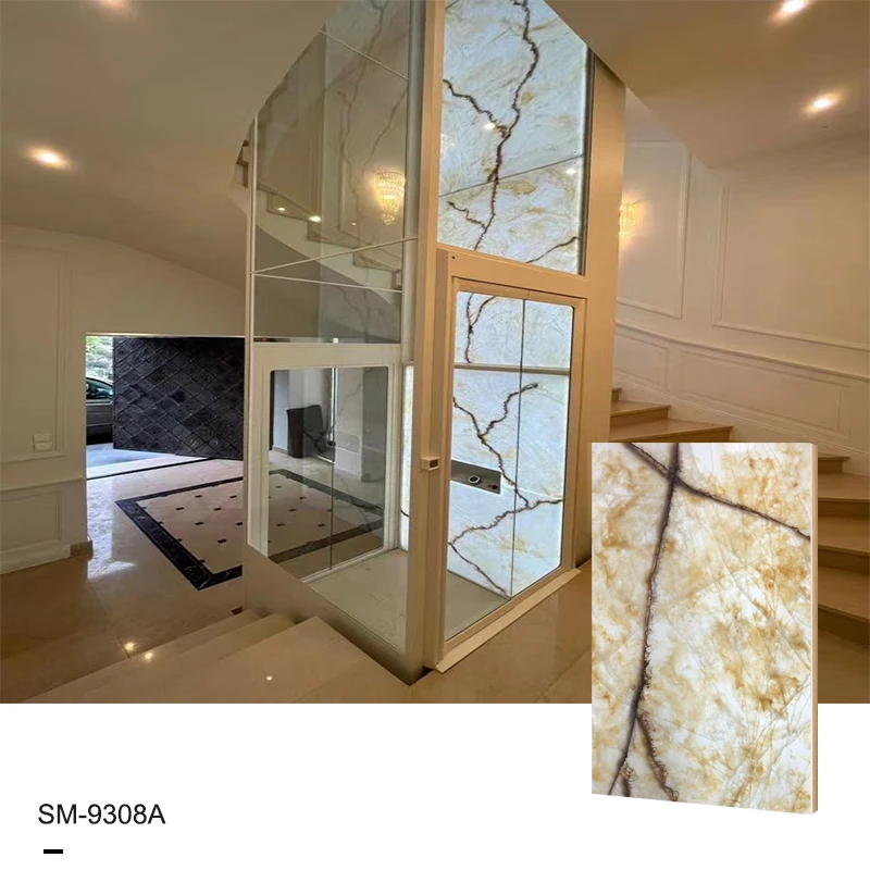 Translucent onyx artificial stone acrylic resin backlit marble for wall