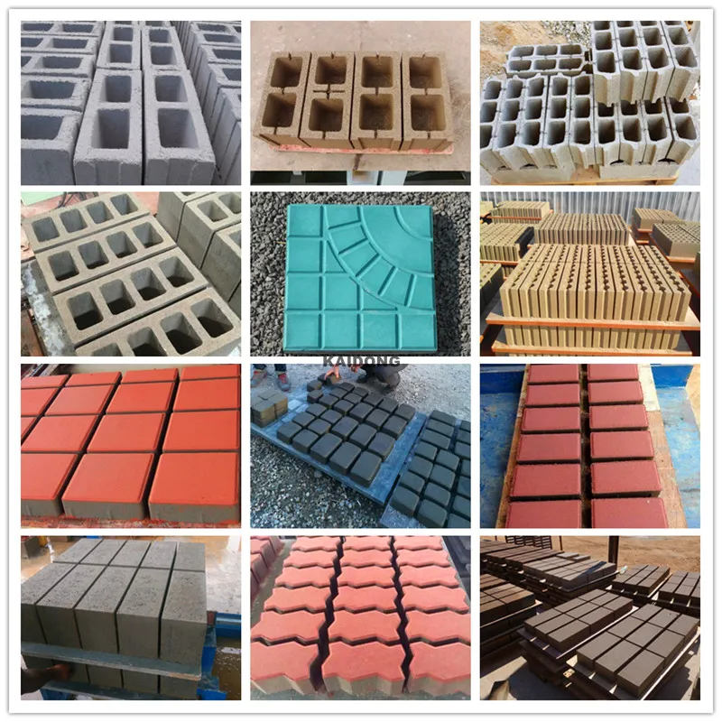 QTJ 4-35B semi-auto concrete block making machine hollow solid interlock brick making machine