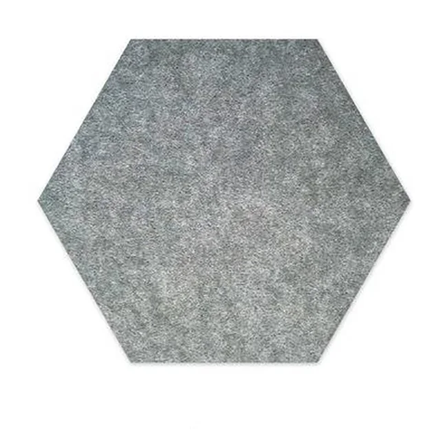 High Density Sound Proof Padding Wall Decorative Polyester Fiber Hexagon Acoustic Panels For Home Theatre
