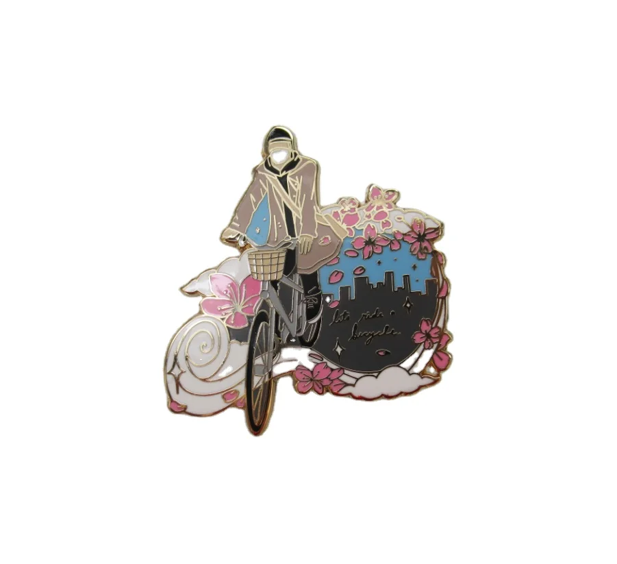 With Custom Both Side logo Souvenir Advertising Gifts Novelty Decorative Brooch Creative Design Metal Lapel Pin Badge