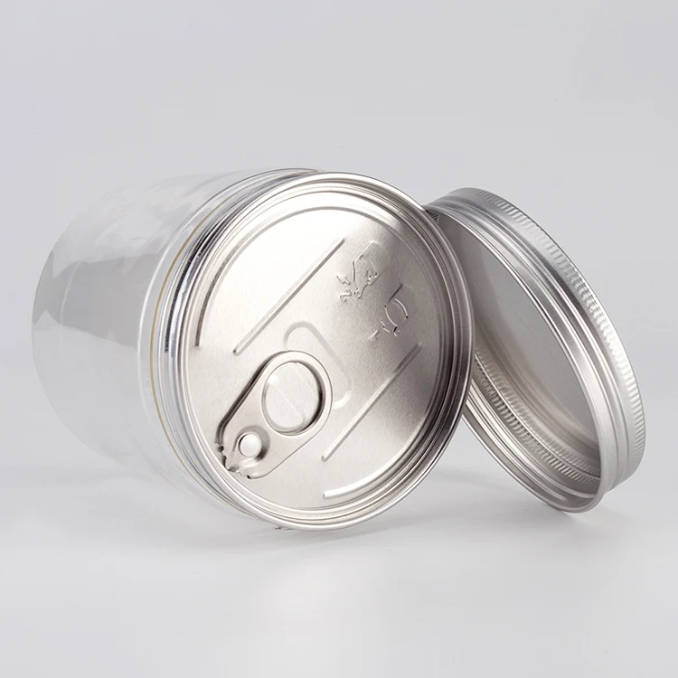 8 oz Wholesale Empty Plastic Tin Cans with Aluminium Caps 250ml 330ml 450ml 500ml