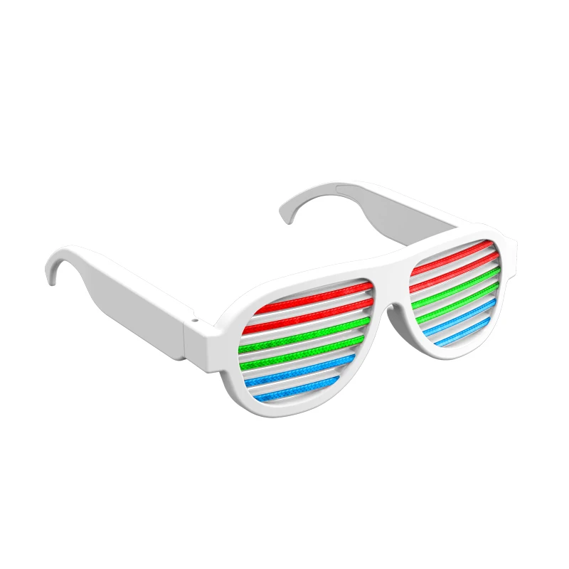 Light Up Shutter Sound Reactive Glasses for Music Party,Flashing Glasses for Men and Women