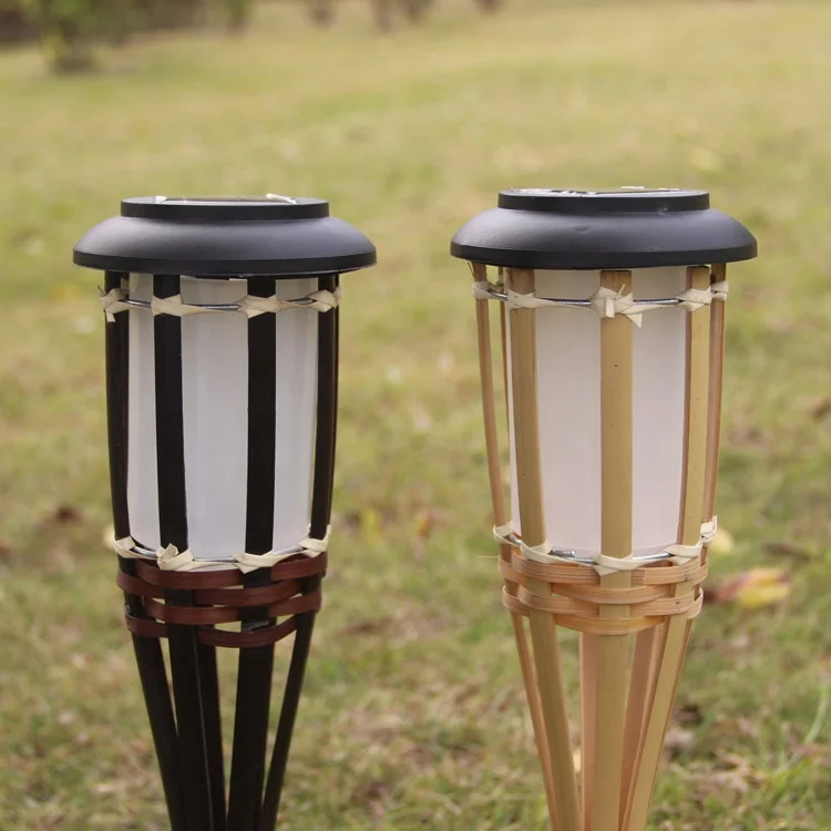 Bamboo Garden Lighting Solar LED Garden Torch