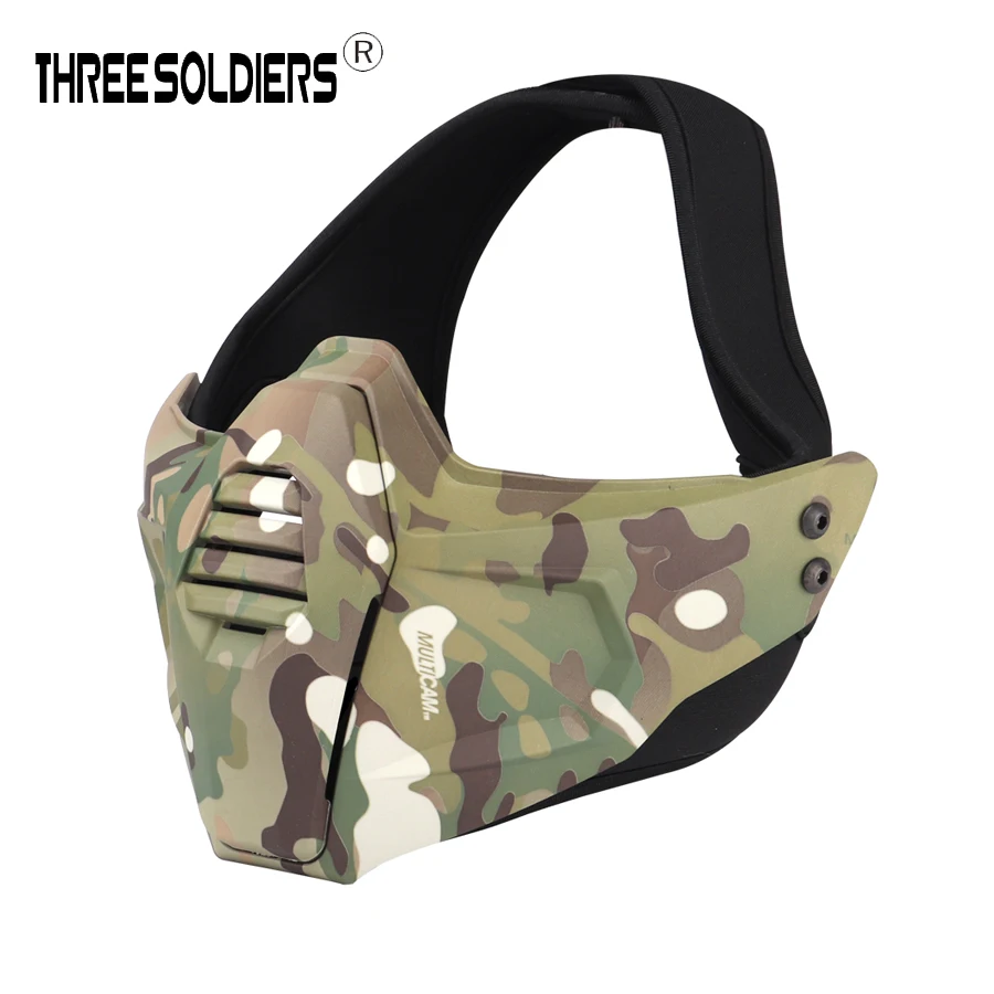 Tactical Half Face Mask For OC Style Helmet Rail Airsoft Mask