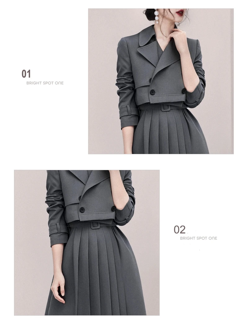 factorycustom wholesaleGray suit skirt professional two-piece suit jacket
