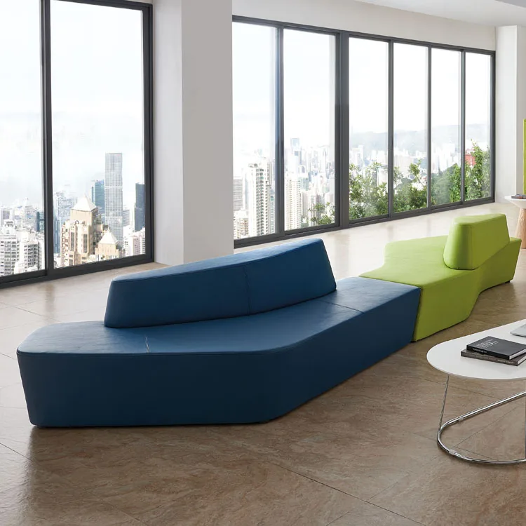 2021 новый дизайн, специальный дизайн, офисный ресепшн, современный цветной кожаный диван