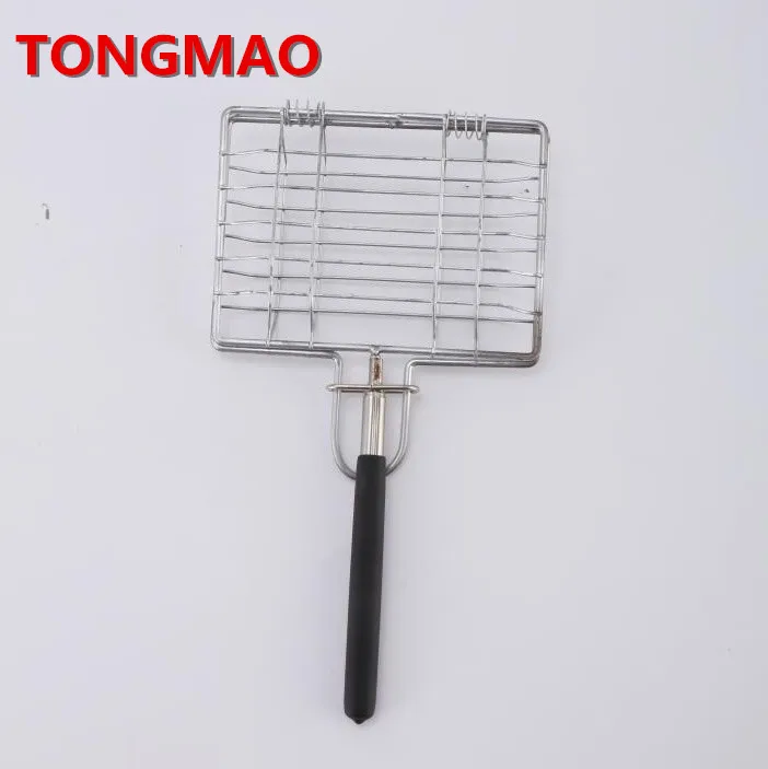 Foldable BBQ Fish Grill Rack Stainless Steel Fish Grilling Basket Barbecue Wire Mesh